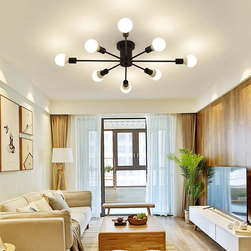 Dimmable Multi Head LED Flush Mount Ceiling Light 6 8 10 Heads